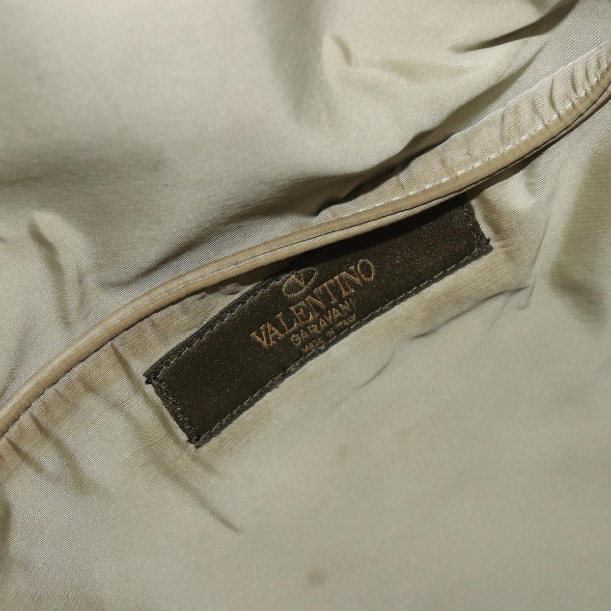 VALENTINO Backpack Nylon Khaki Gold Camouflage Auth BA13995
