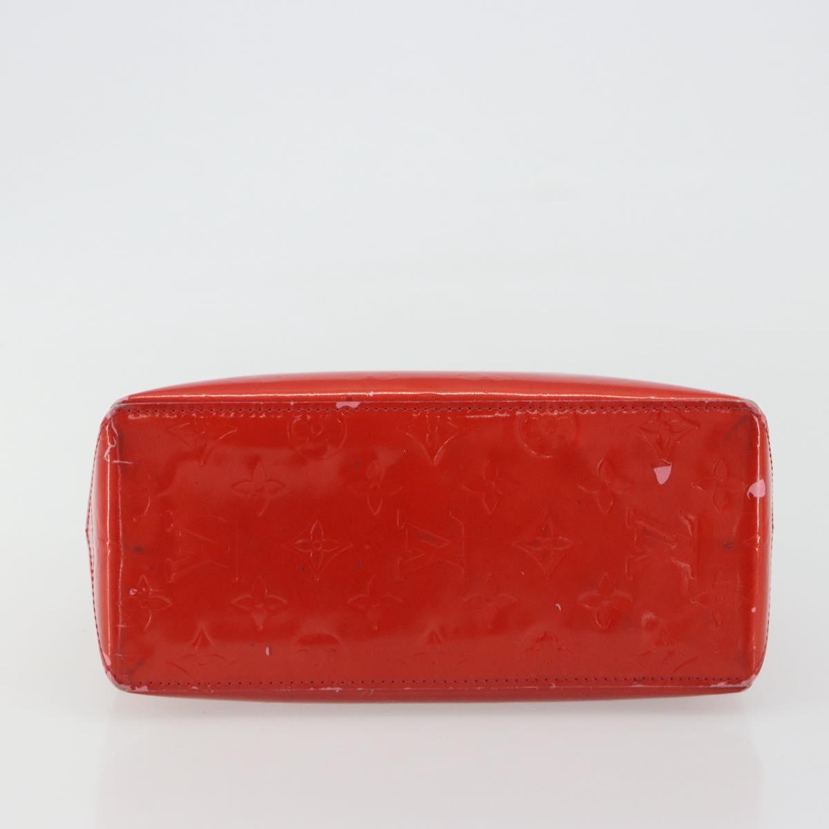 LOUIS VUITTON Monogram Vernis Reade PM Hand Bag Rouge M91088 LV Auth BA14001