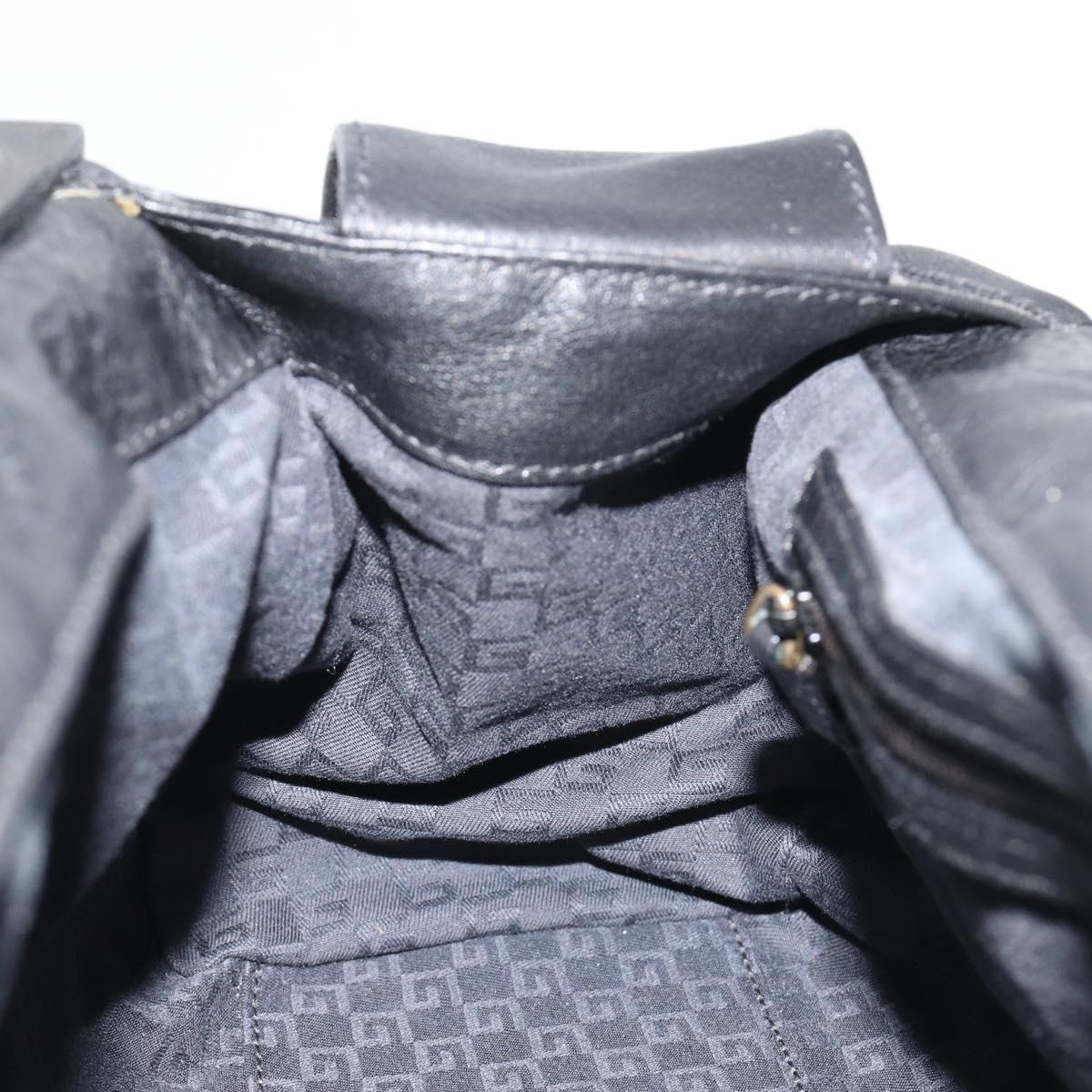 GUCCI Hand Bag Leather Black 105377 Auth BA14002A