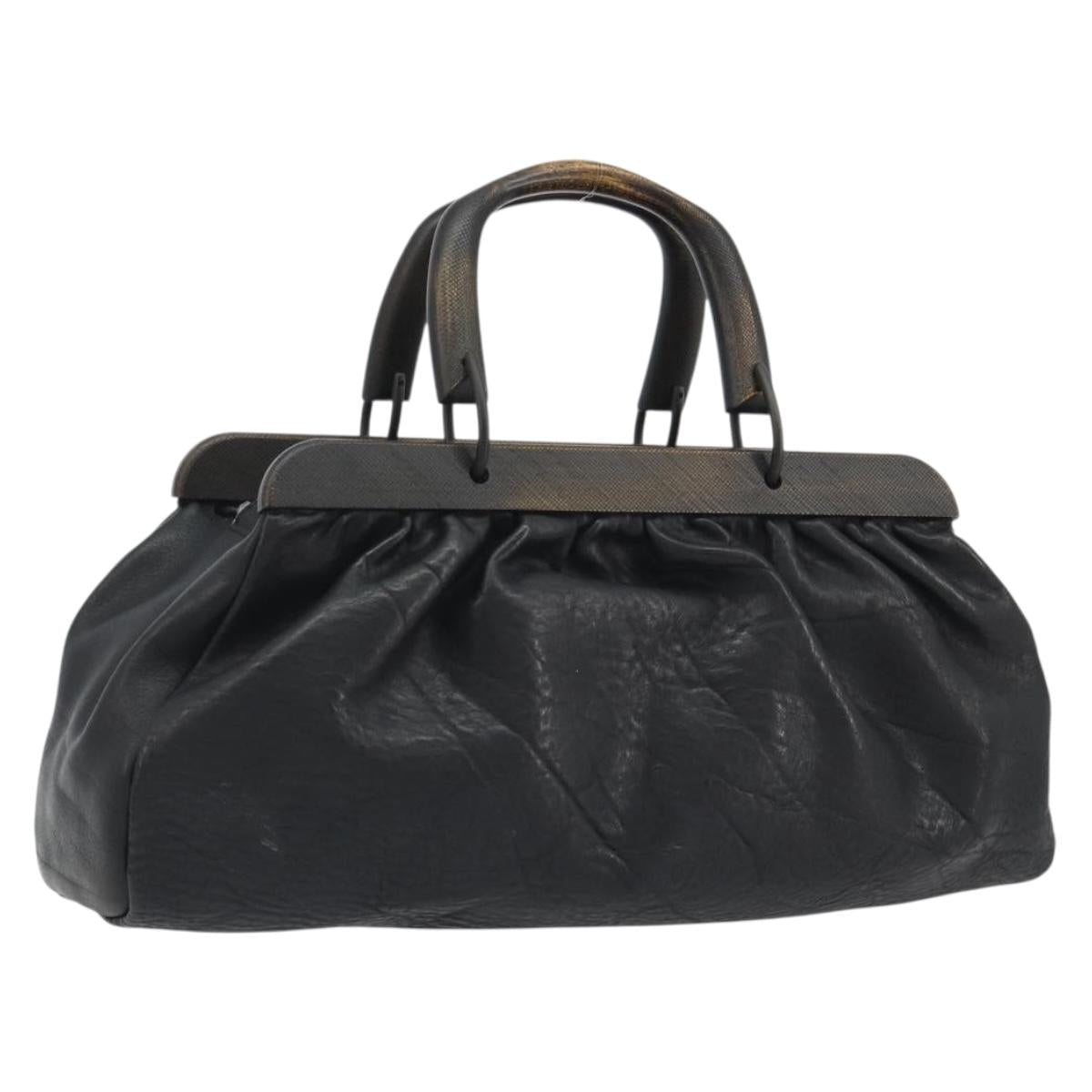 GUCCI Hand Bag Leather Black 105377 Auth BA14002A