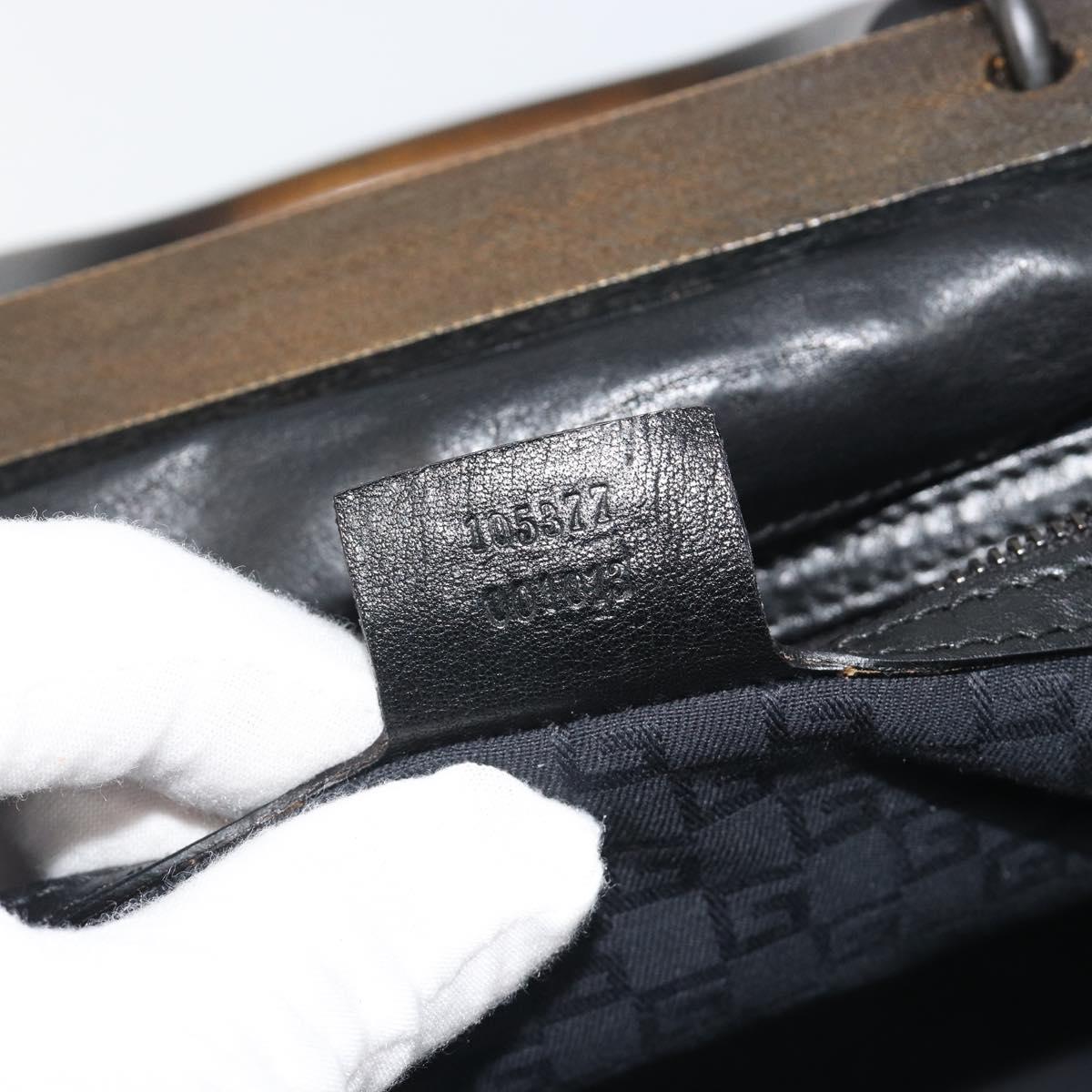 GUCCI Hand Bag Leather Black 105377 Auth BA14002A