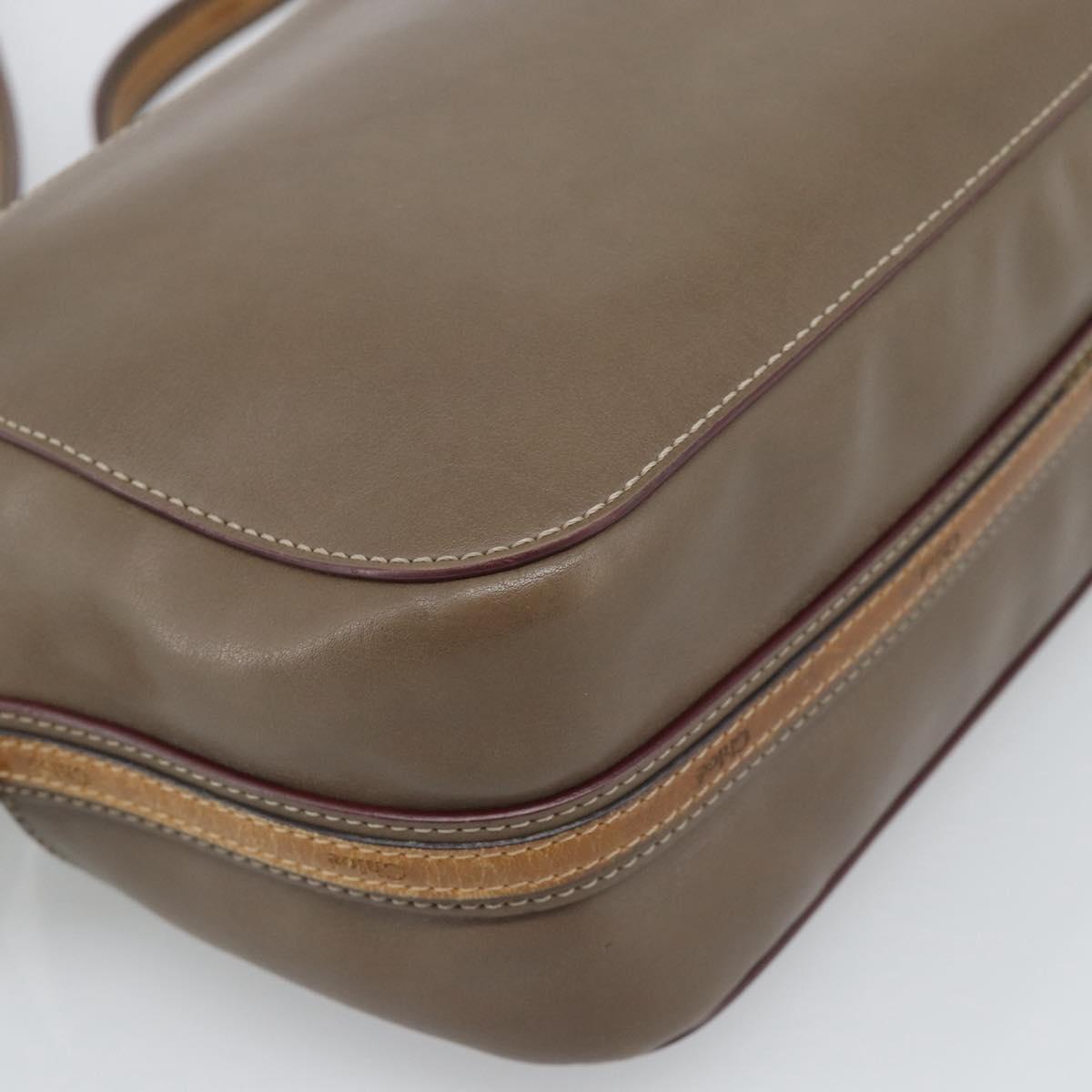 Chloe Shoulder Bag Leather Brown Gold Auth BA14006