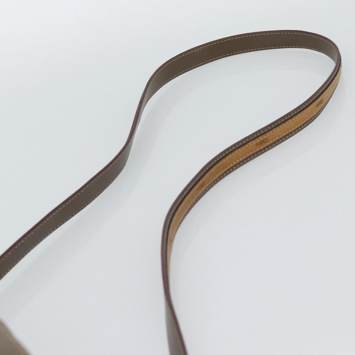 Chloe Shoulder Bag Leather Brown Gold Auth BA14006