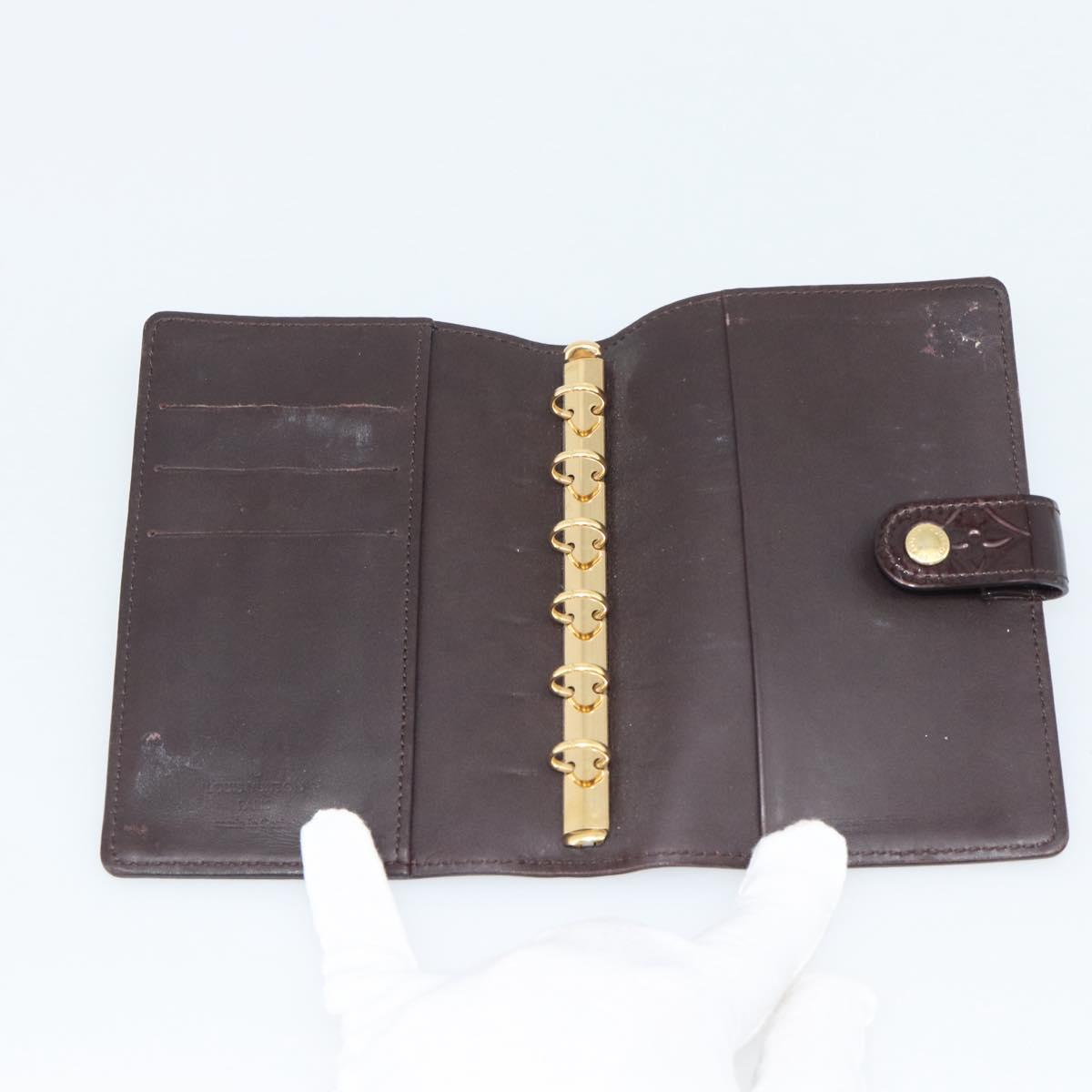 LOUIS VUITTON Monogram Vernis Agenda PM Amarante R21026 LV Auth BA14020