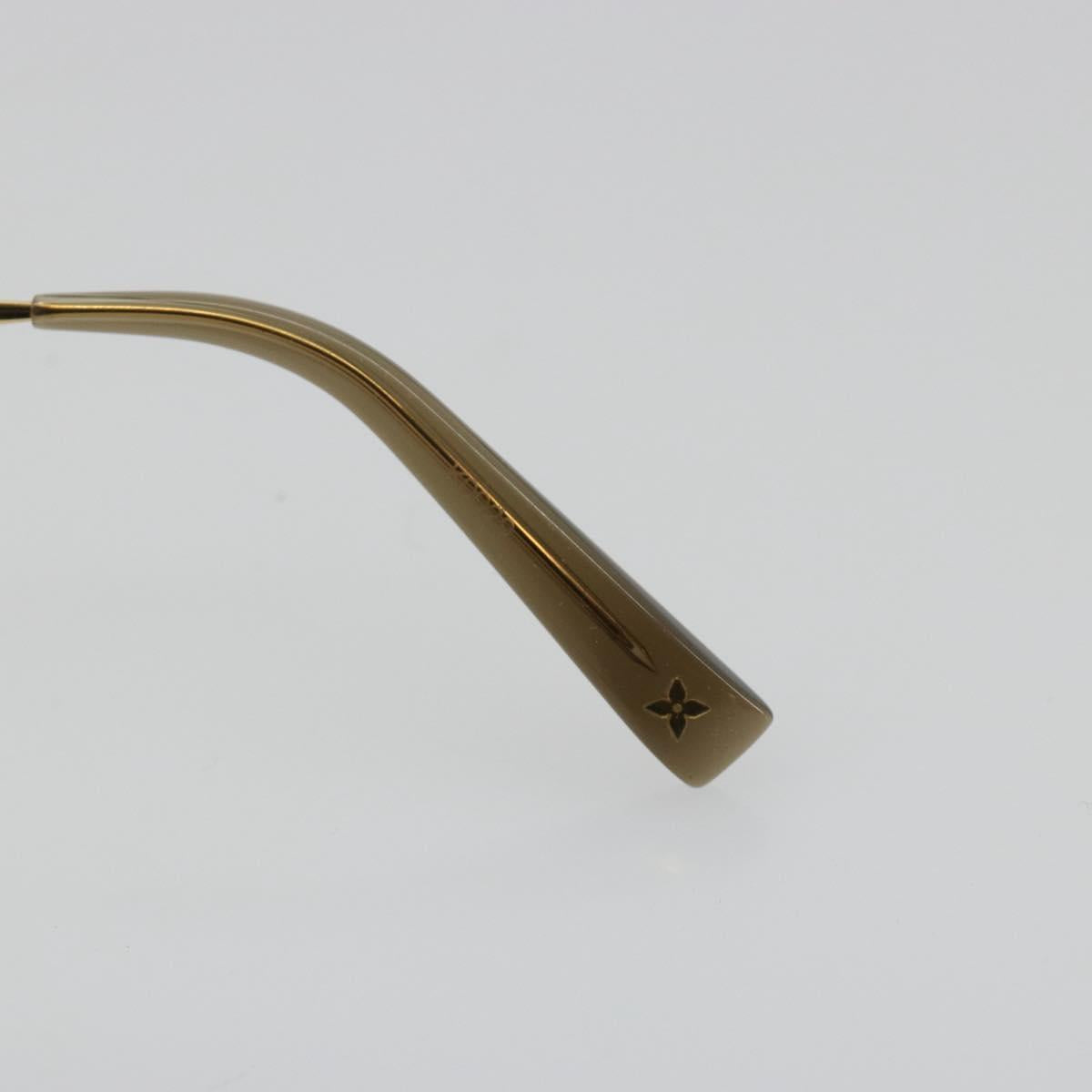 LOUIS VUITTON Desmayo Cat Eye Sunglasses Metal Brown Gold Z0051U Auth BA14024M