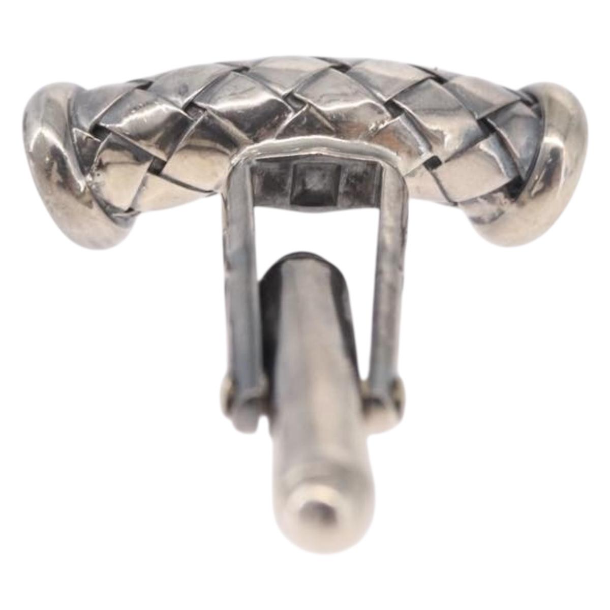 BOTTEGA VENETA INTRECCIATO Cuffs & Cuff Case Silver Ag925 Auth BA14025V