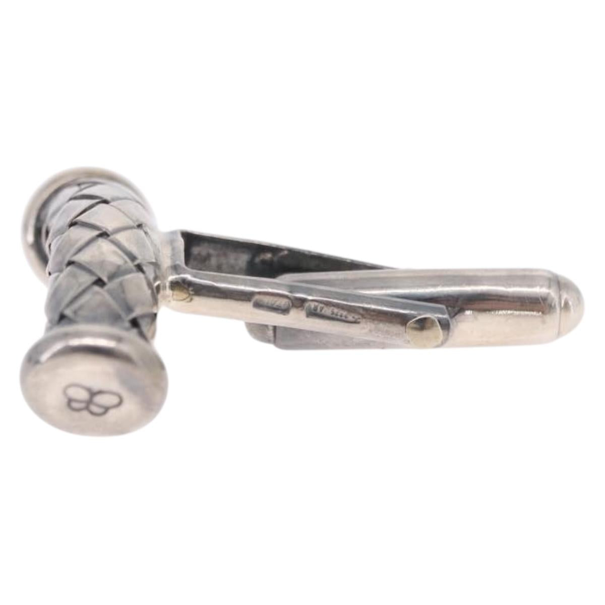 BOTTEGA VENETA INTRECCIATO Cuffs & Cuff Case Silver Ag925 Auth BA14025V