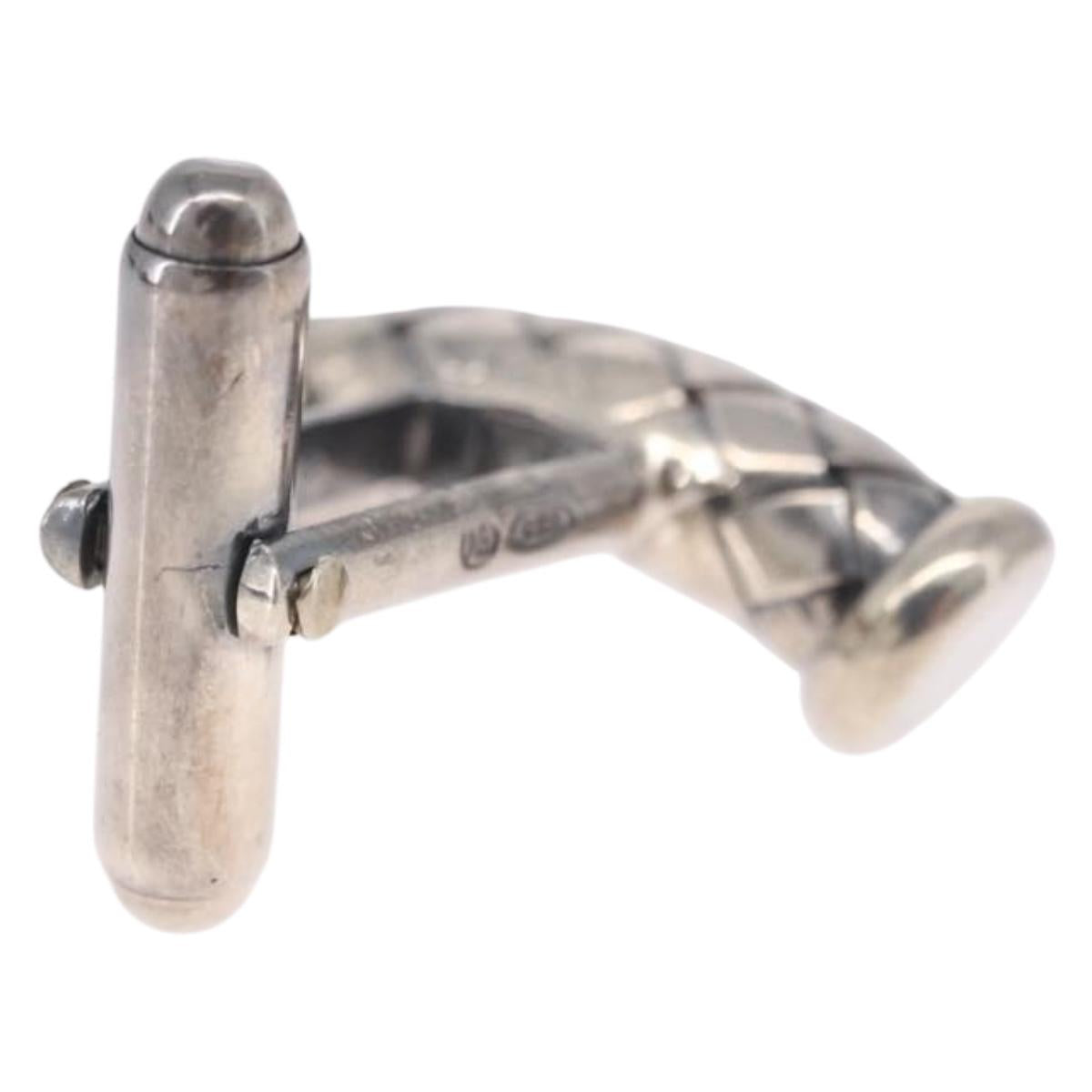 BOTTEGA VENETA INTRECCIATO Cuffs & Cuff Case Silver Ag925 Auth BA14025V