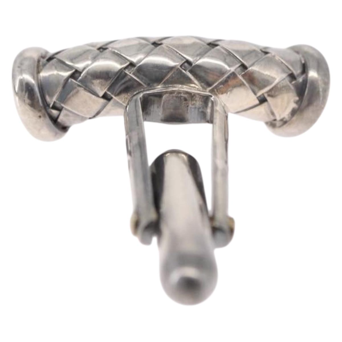 BOTTEGA VENETA INTRECCIATO Cuffs & Cuff Case Silver Ag925 Auth BA14025V