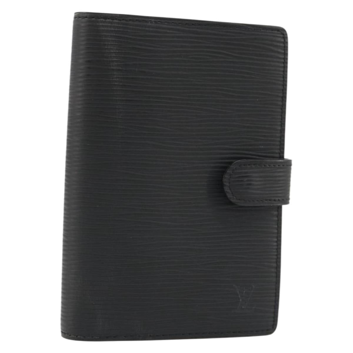 LOUIS VUITTON Epi Agenda PM Day Planner Cover Black R20052 LV Auth BA14026