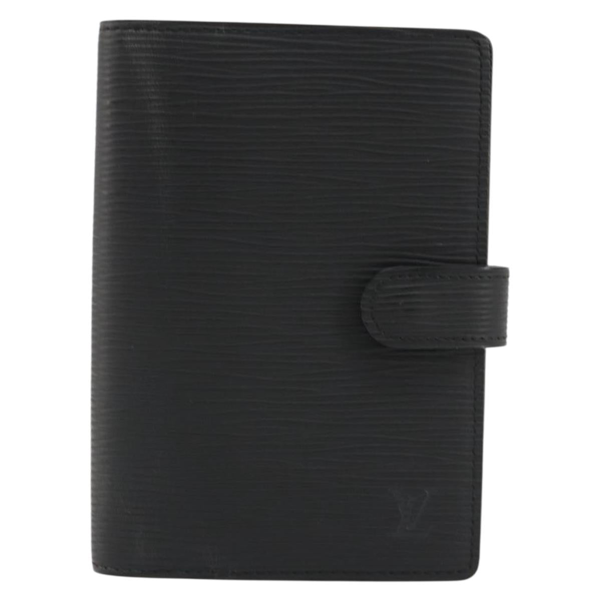 LOUIS VUITTON Epi Agenda PM Day Planner Cover Black R20052 LV Auth BA14026