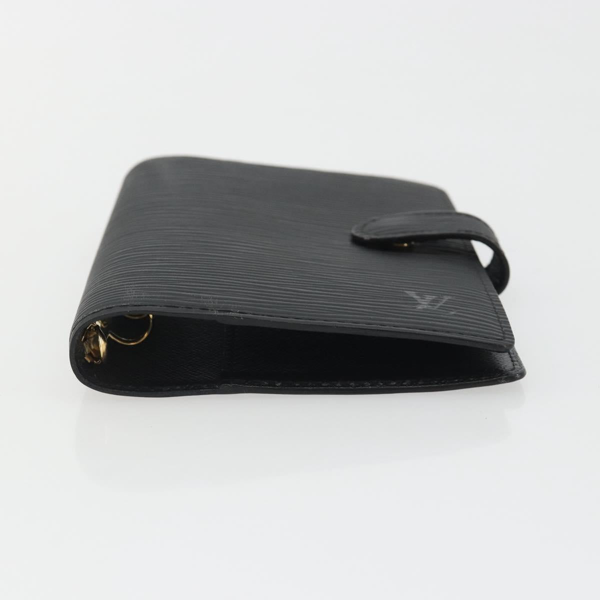 LOUIS VUITTON Epi Agenda PM Day Planner Cover Black R20052 LV Auth BA14026
