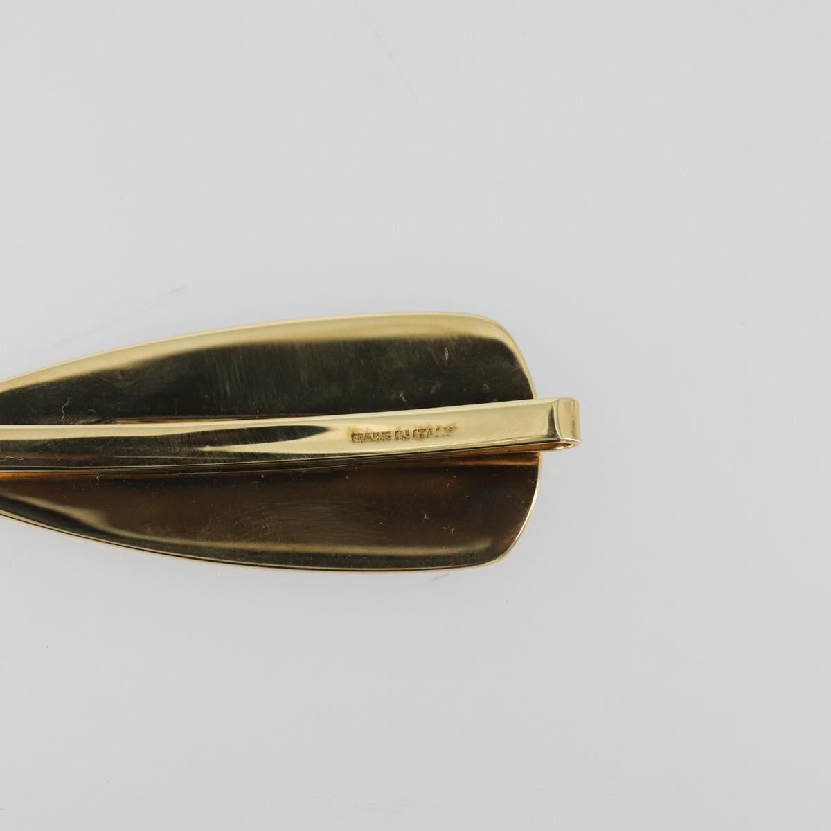Miu Miu Barrette Hair Clip Metal Red Gold Auth BA14031M