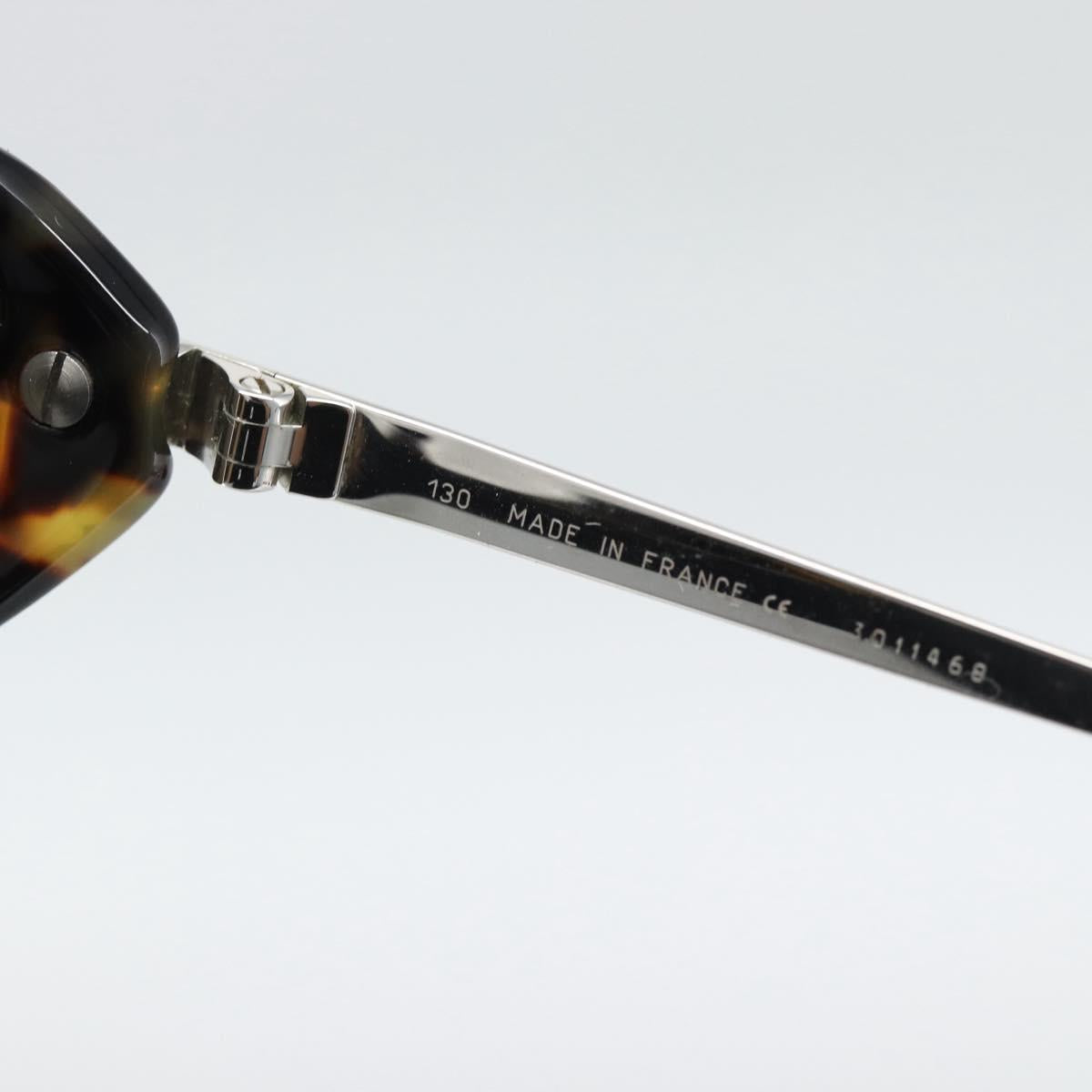 CARTIER Tortoise Sunglasses Metal Brown Silver Auth BA14032V