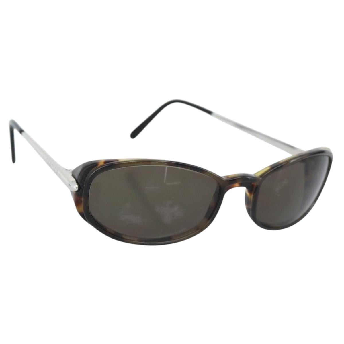 CARTIER Tortoise Sunglasses Metal Brown Silver Auth BA14032V