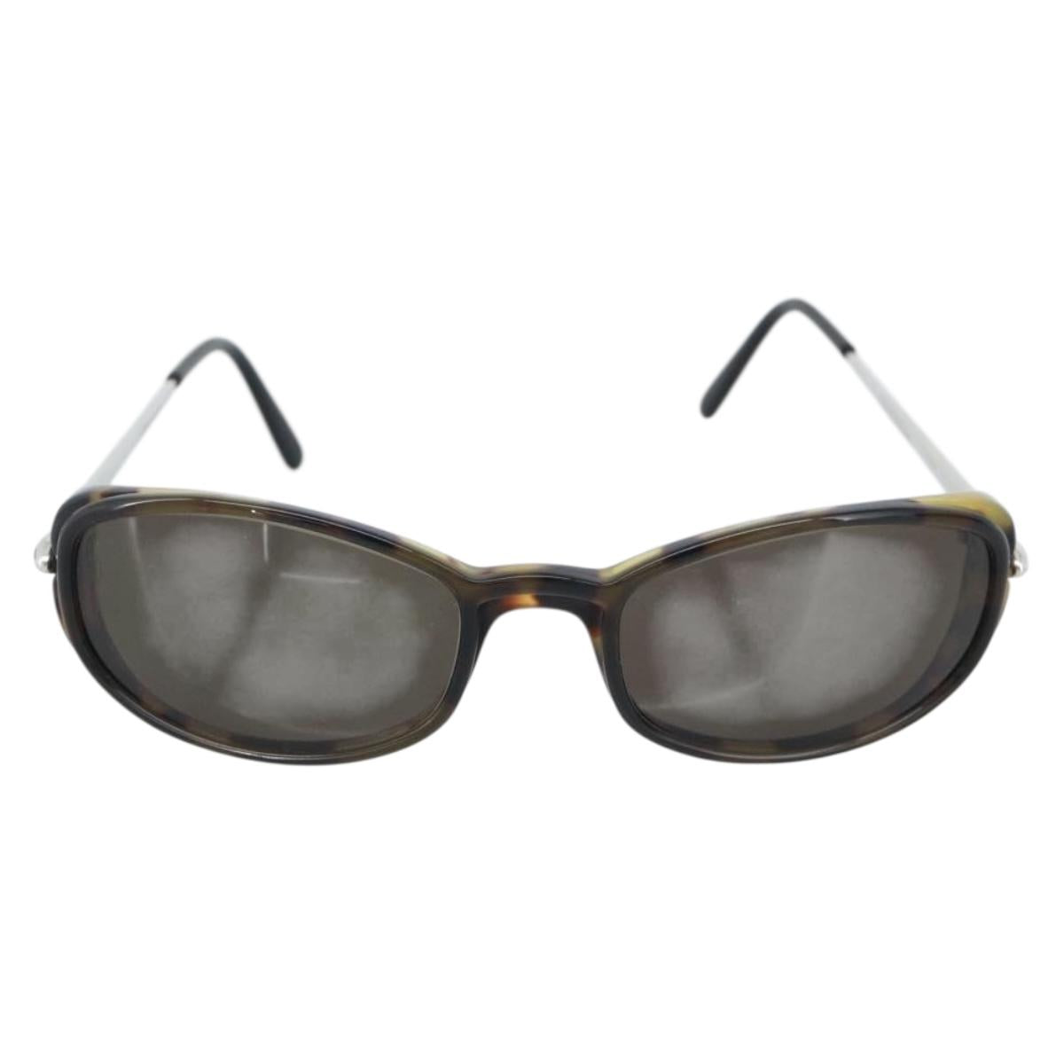 CARTIER Tortoise Sunglasses Metal Brown Silver Auth BA14032V