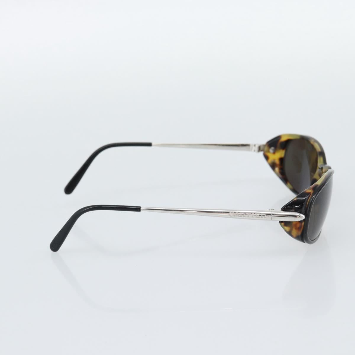 CARTIER Tortoise Sunglasses Metal Brown Silver Auth BA14032V