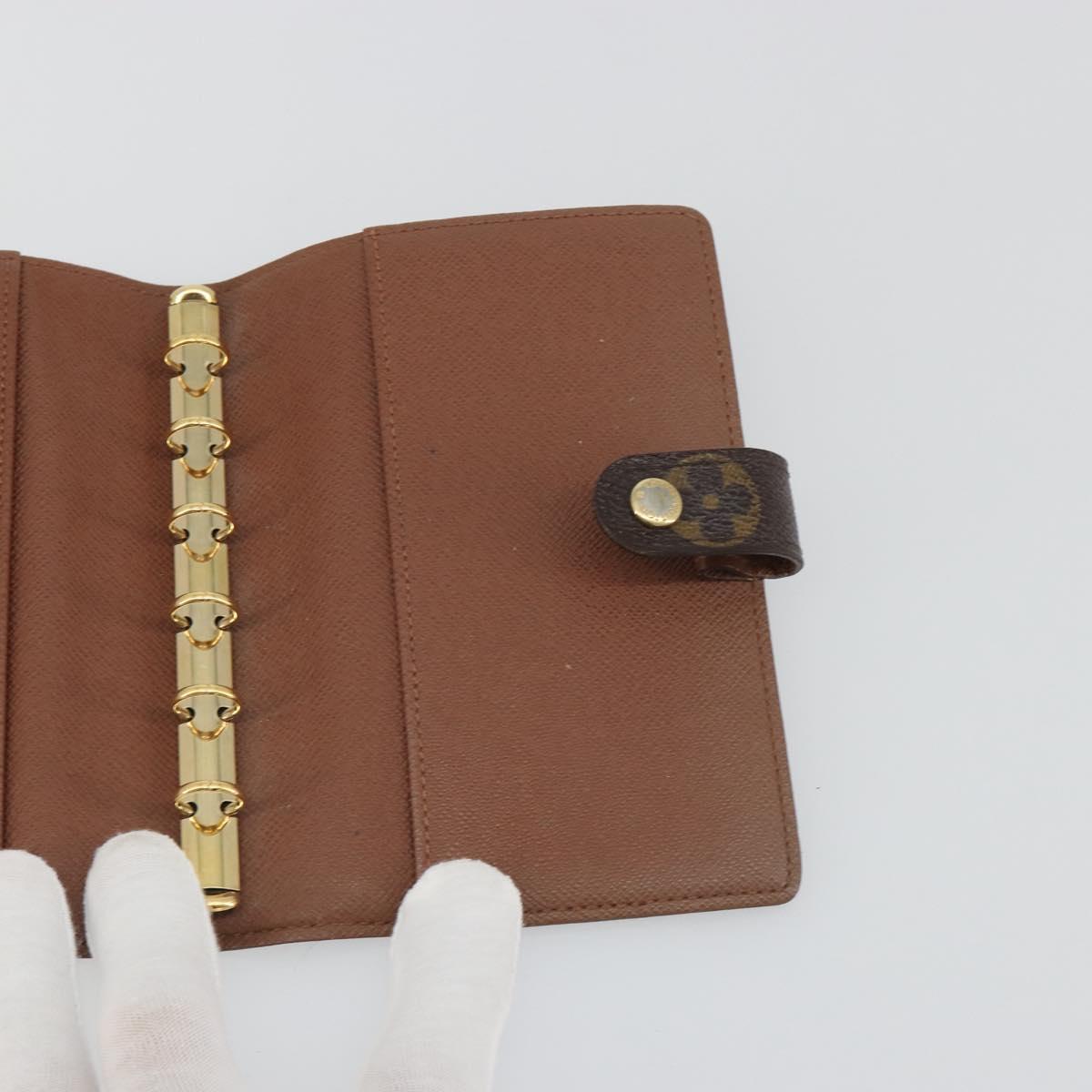 LOUIS VUITTON Monogram Agenda PM Day Planner Cover R20005 LV Auth BA14036