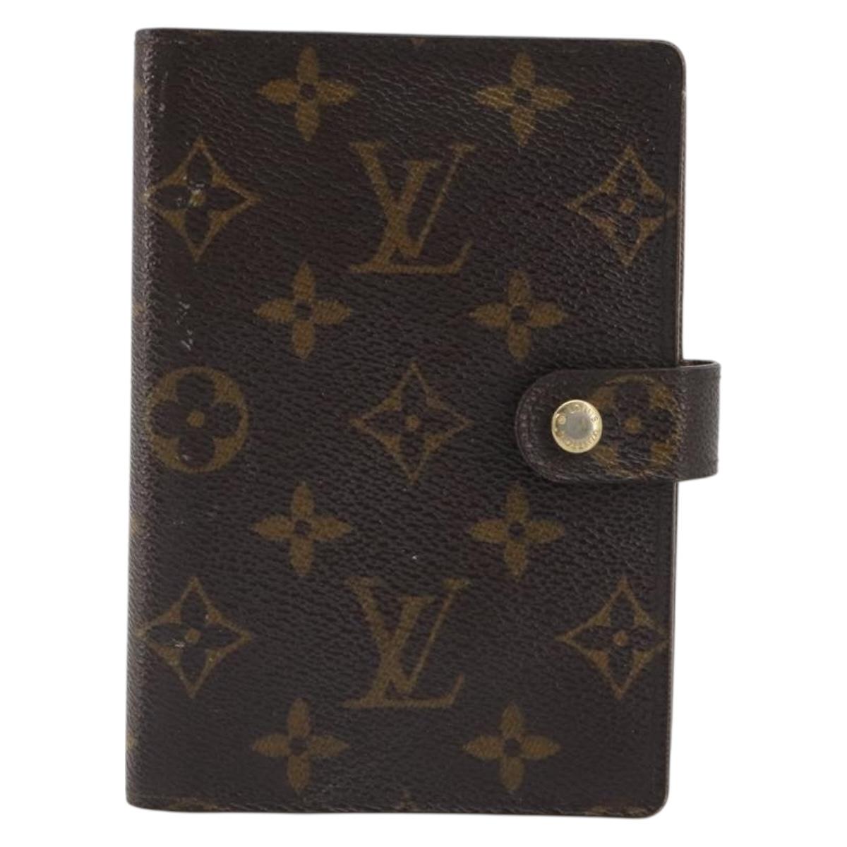 LOUIS VUITTON Monogram Agenda PM Day Planner Cover R20005 LV Auth BA14036