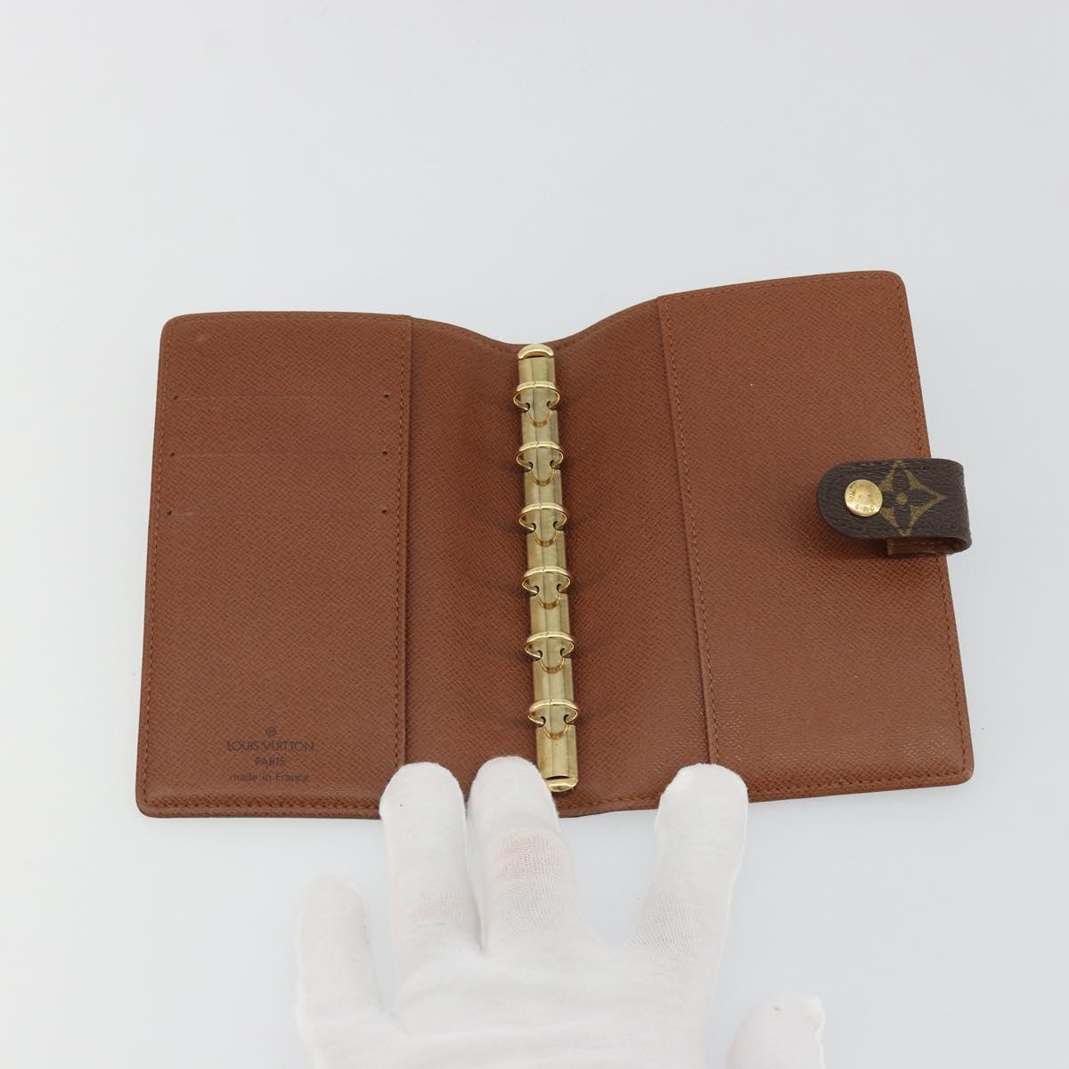 LOUIS VUITTON Monogram Agenda PM Day Planner Cover R20005 LV Auth BA14037