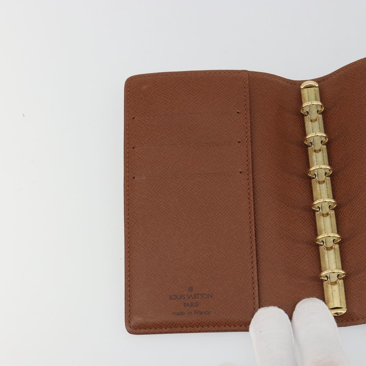 LOUIS VUITTON Monogram Agenda PM Day Planner Cover R20005 LV Auth BA14037