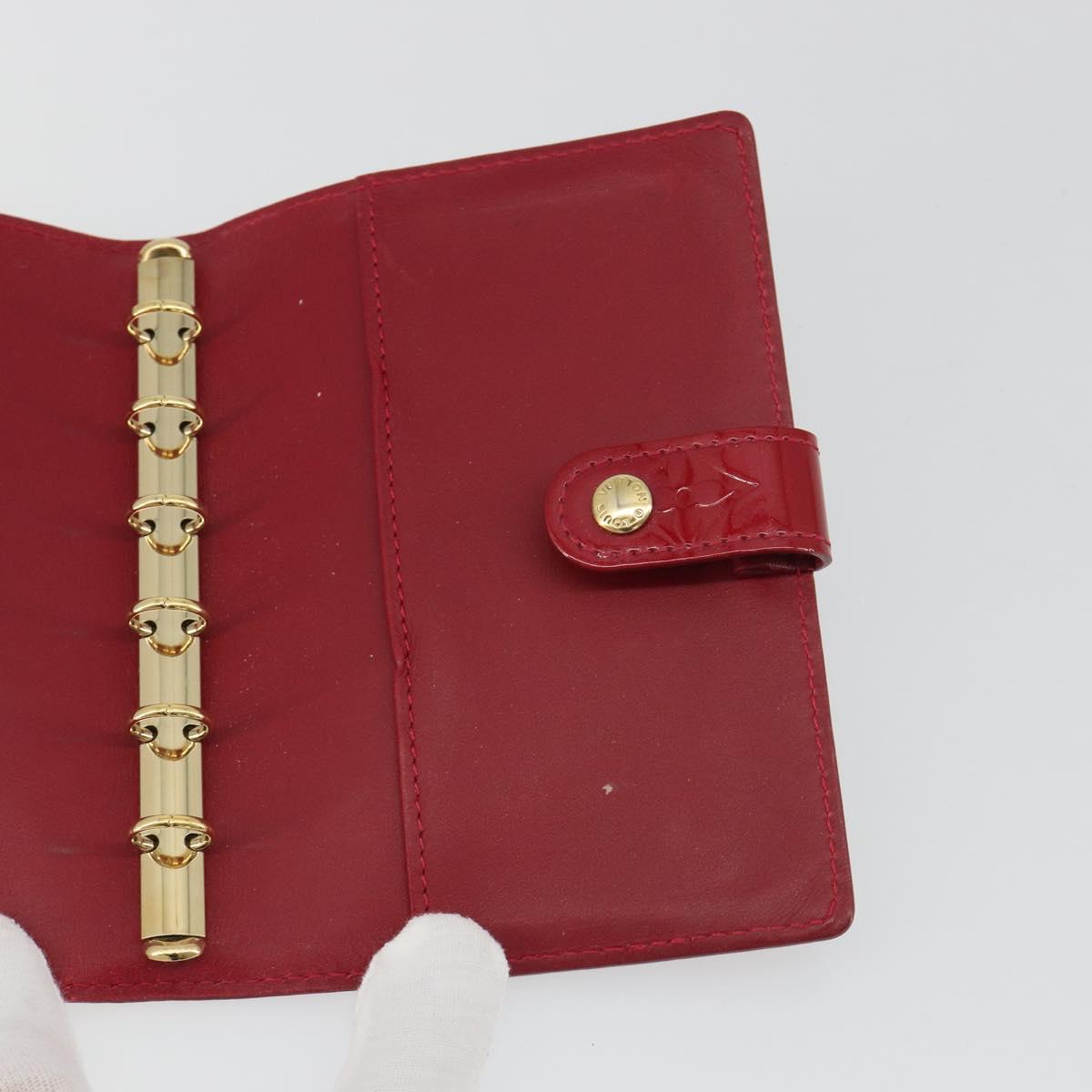 LOUIS VUITTON Vernis Agenda PM Day Planner Cover Pomdamul R21003 LV Auth BA14038