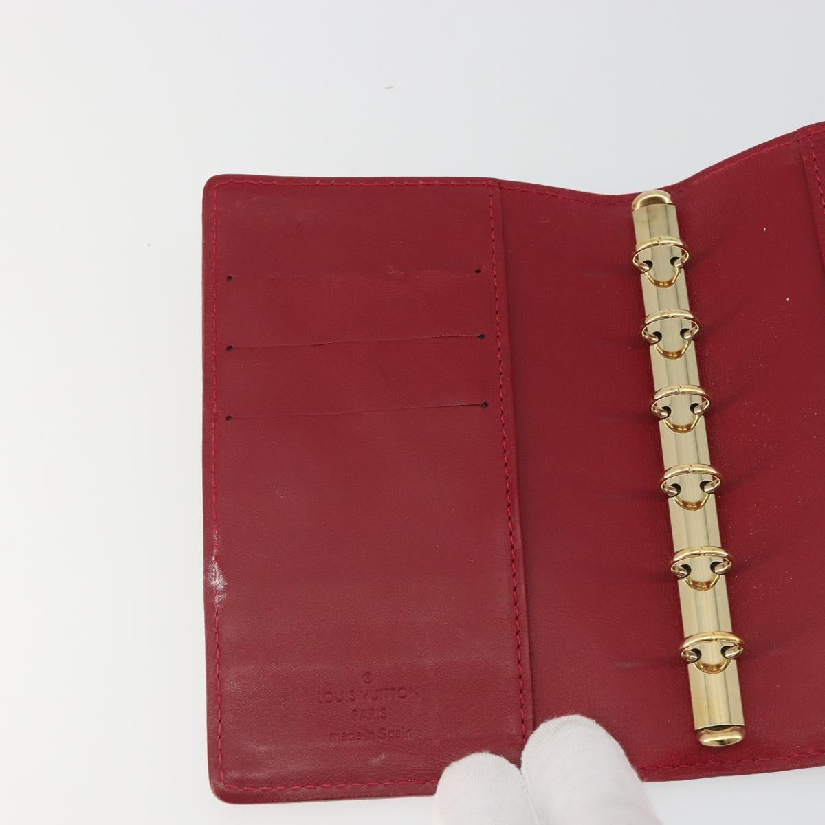 LOUIS VUITTON Vernis Agenda PM Day Planner Cover Pomdamul R21003 LV Auth BA14038