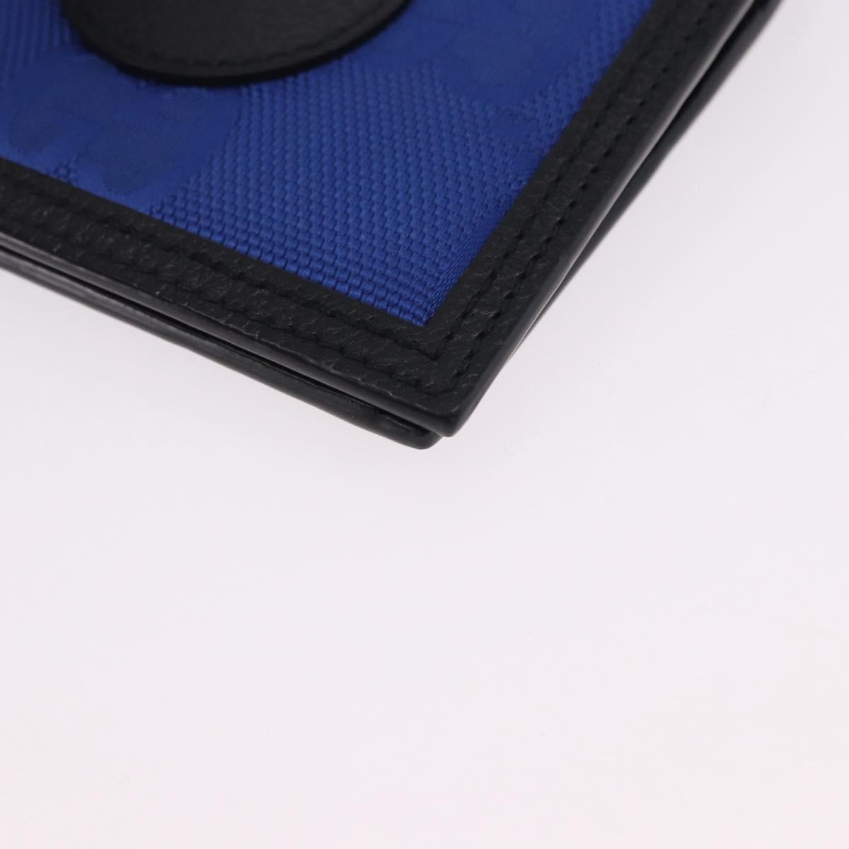 GUCCI GG Canvas Off The Grid Bifold Wallet Blue 625574 Auth BA14039M