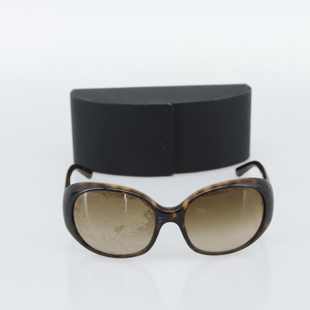 PRADA Sunglasses Plastic Brown Gold Auth BA14042