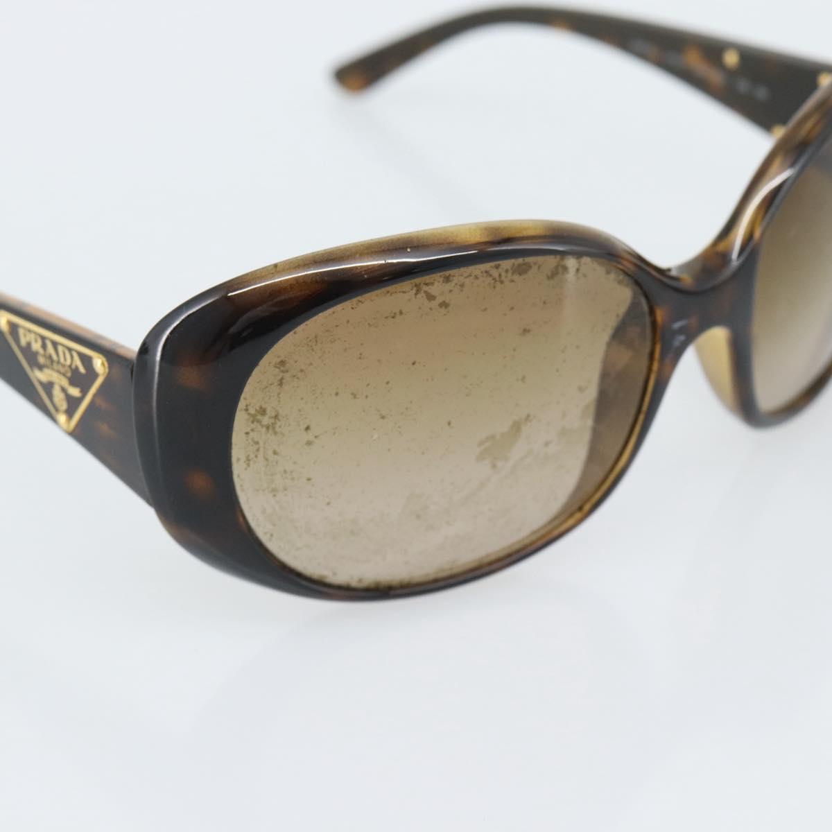 PRADA Sunglasses Plastic Brown Gold Auth BA14042