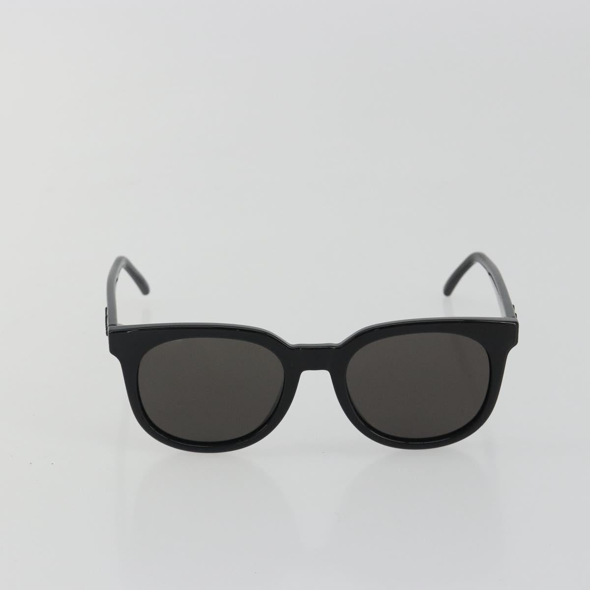 SAINT LAURENT Sunglasses plastic Black Silver Auth BA14043