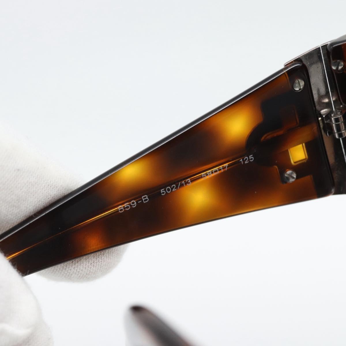 BVLGARI Sunglasses Plastic Brown Gold Auth BA14044