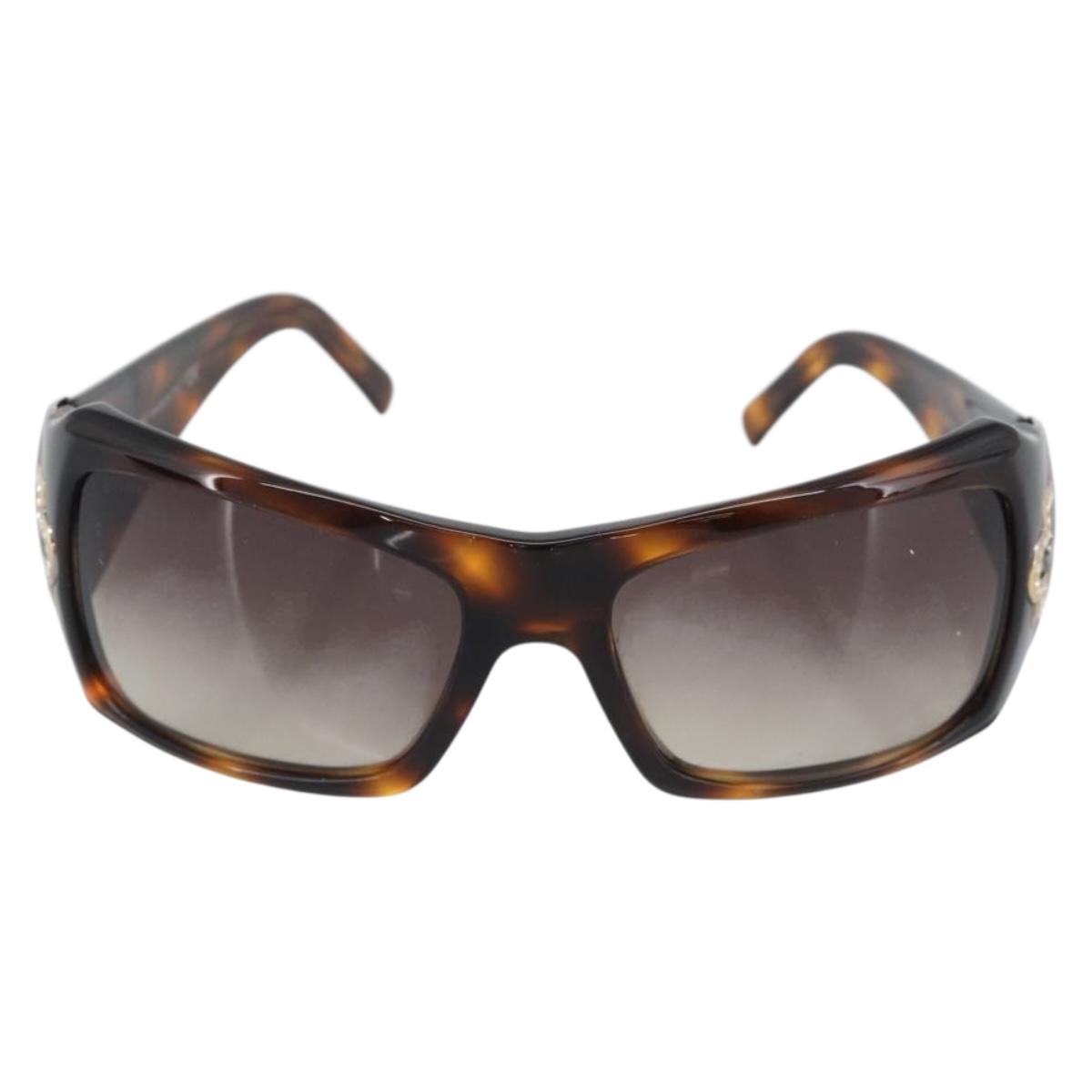 BVLGARI Sunglasses Plastic Brown Gold Auth BA14044