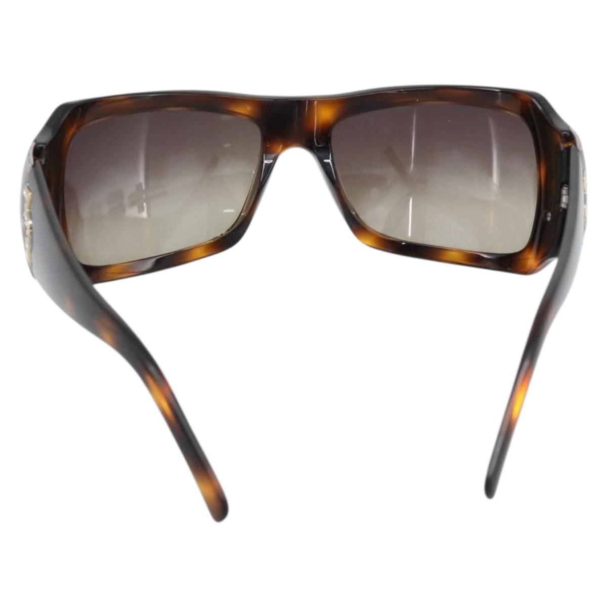 BVLGARI Sunglasses Plastic Brown Gold Auth BA14044