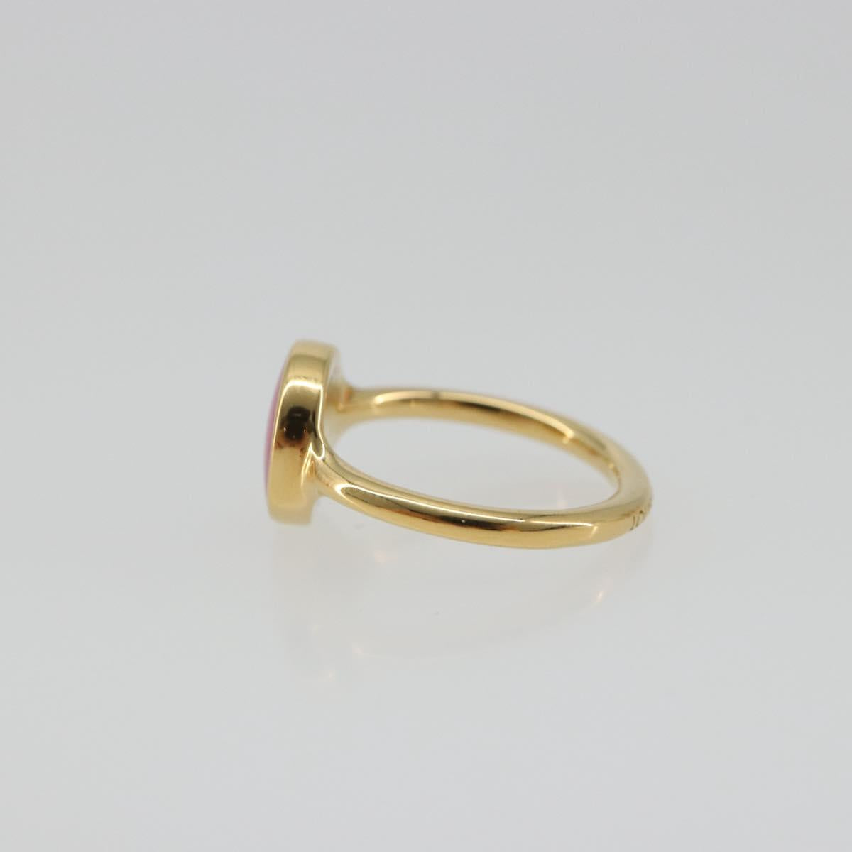 LOUIS VUITTON LV Confetti Ring Metal Fuchsia Pink Gold Tone M1921L Auth BA14048M