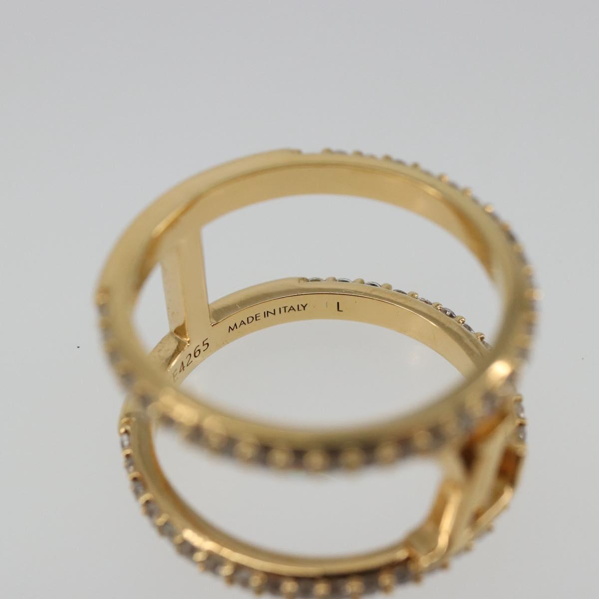 LOUIS VUITTON LV Iconic Strass Ring Metal Gold Tone M1463L LV Auth BA14049M