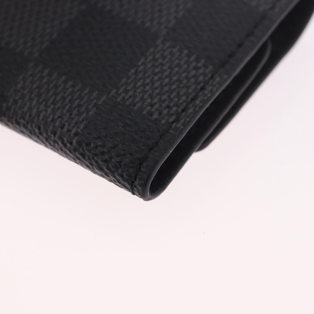 LOUIS VUITTON Damier Grafitte Bouton de Manchette Cuff Case LV Auth BA14050