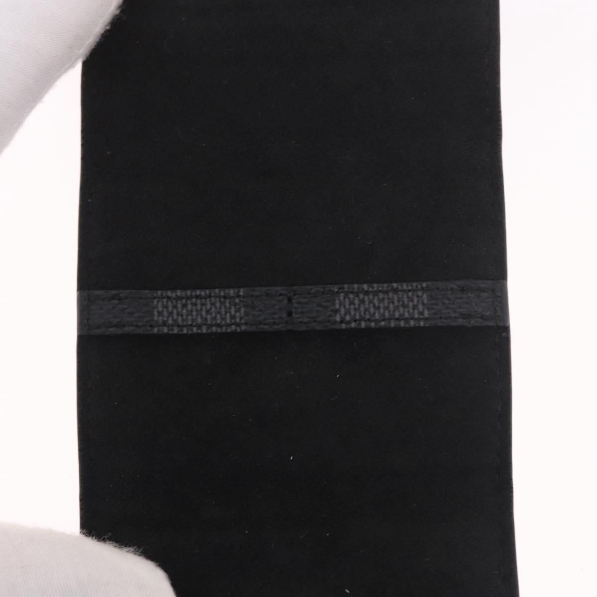 LOUIS VUITTON Damier Grafitte Bouton de Manchette Cuff Case LV Auth BA14050