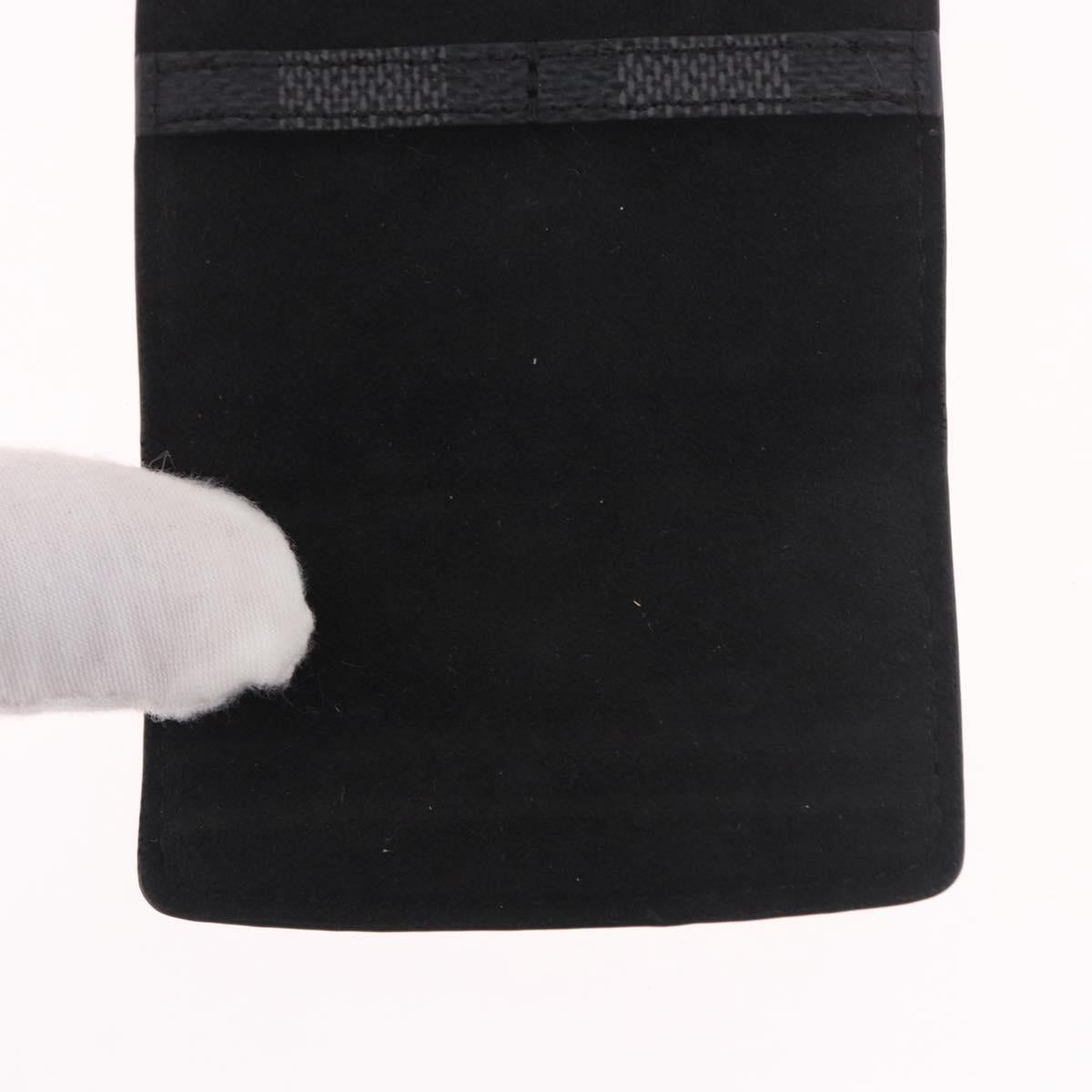 LOUIS VUITTON Damier Grafitte Bouton de Manchette Cuff Case LV Auth BA14050