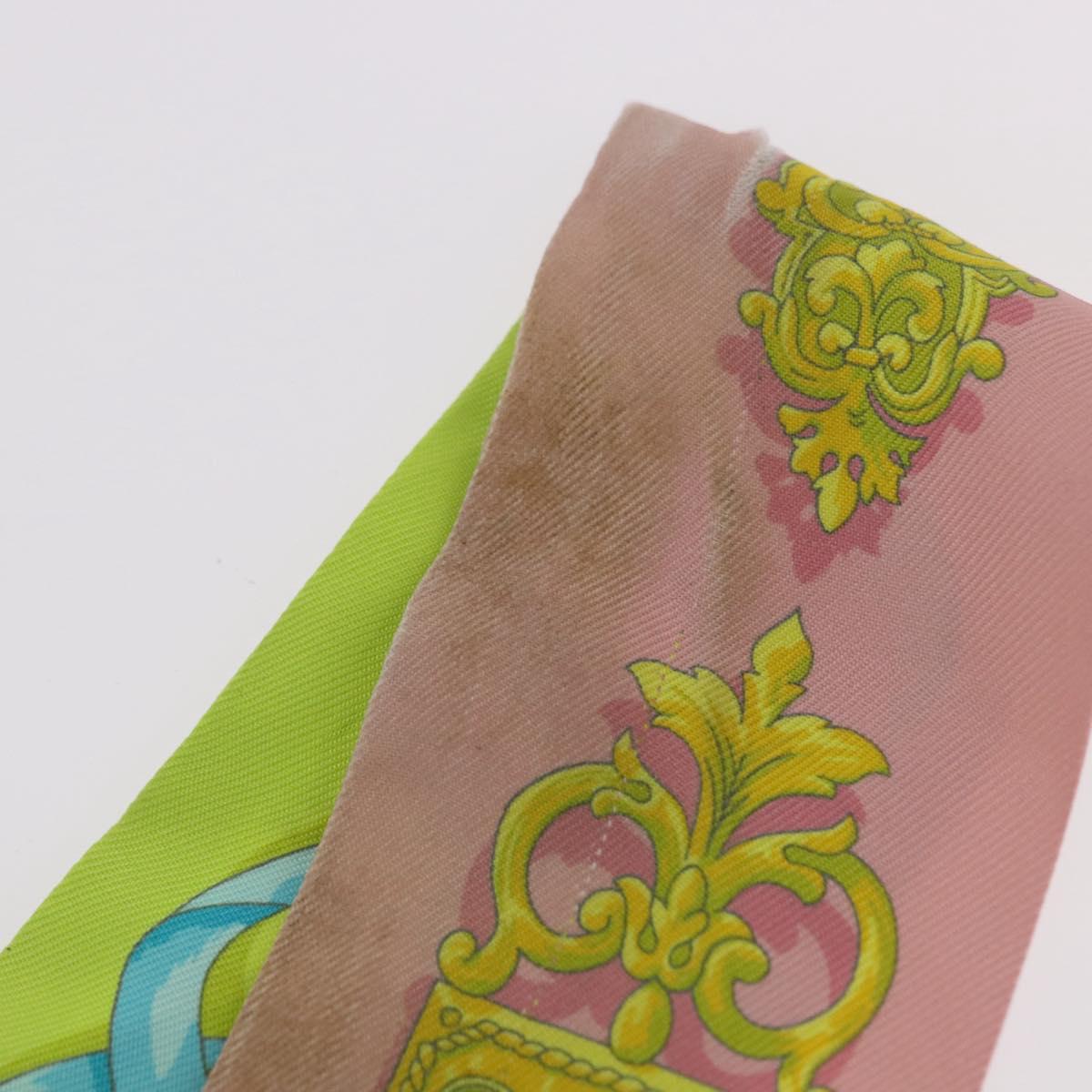 HERMES Twilly Scarf Silk 2 Set Blue Red Green Auth BA14066