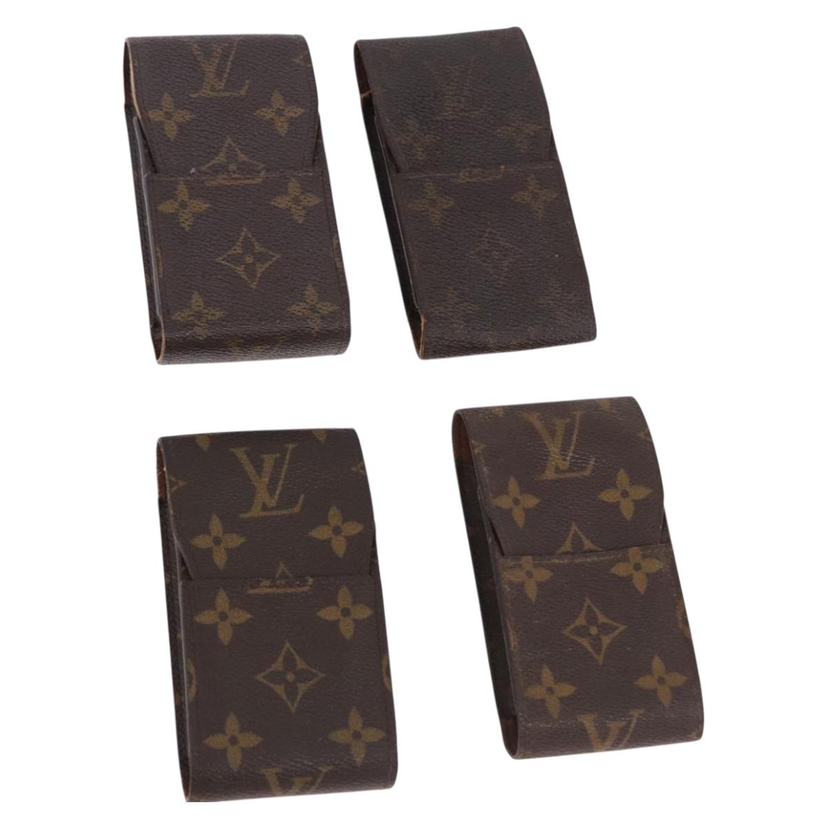 LOUIS VUITTON Monogram Etui Cigarette Case 4 Set LV Auth BA14068