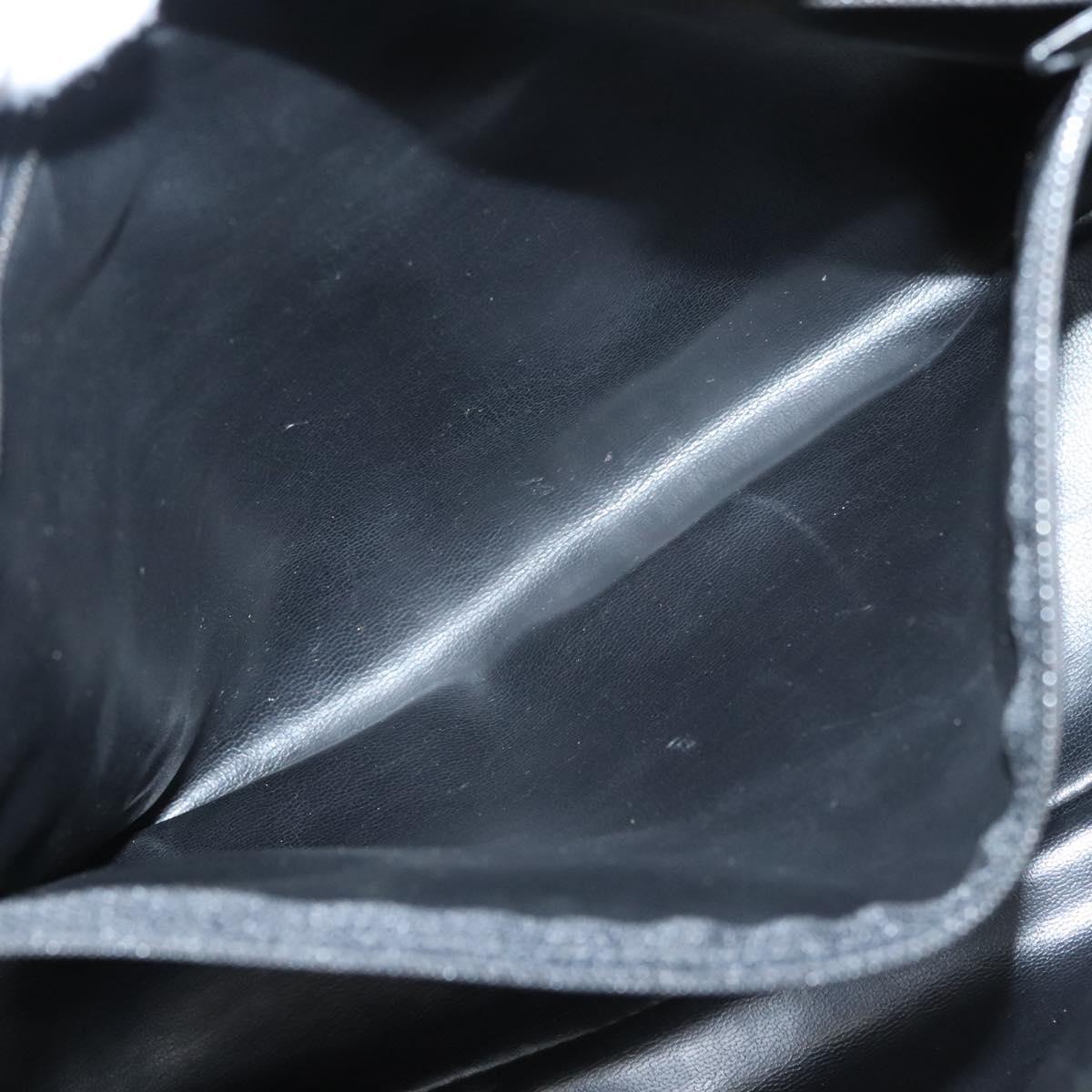 CHANEL Matelasse Chain Shoulder Bag Lamb Skin Black Gold CC Auth BA1407