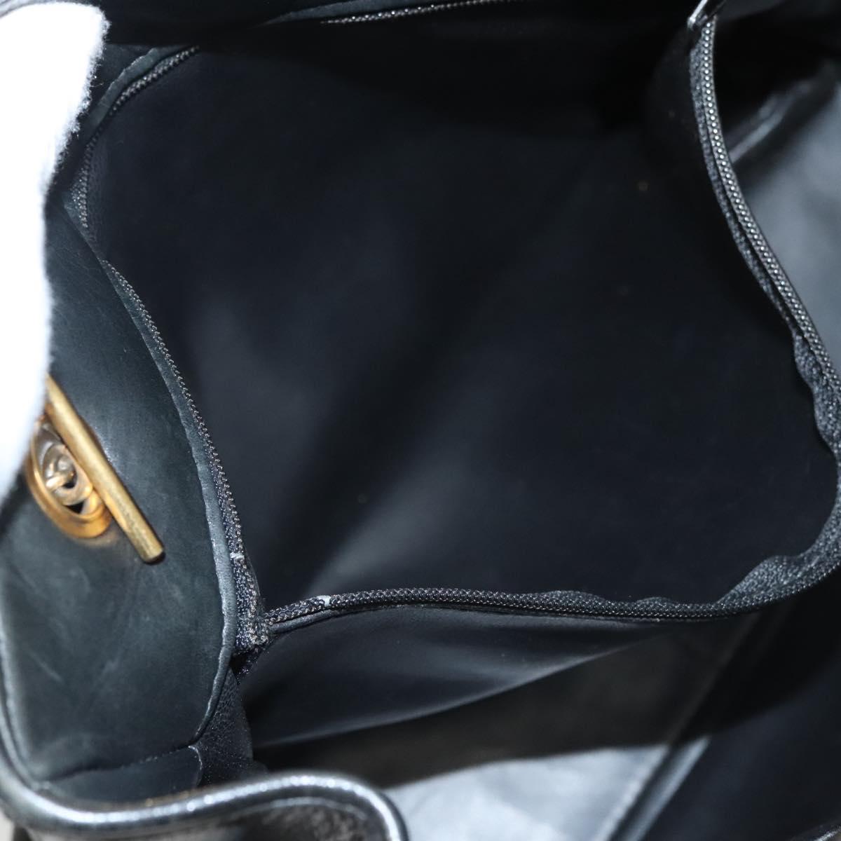 CHANEL Matelasse Chain Shoulder Bag Lamb Skin Black Gold CC Auth BA1407