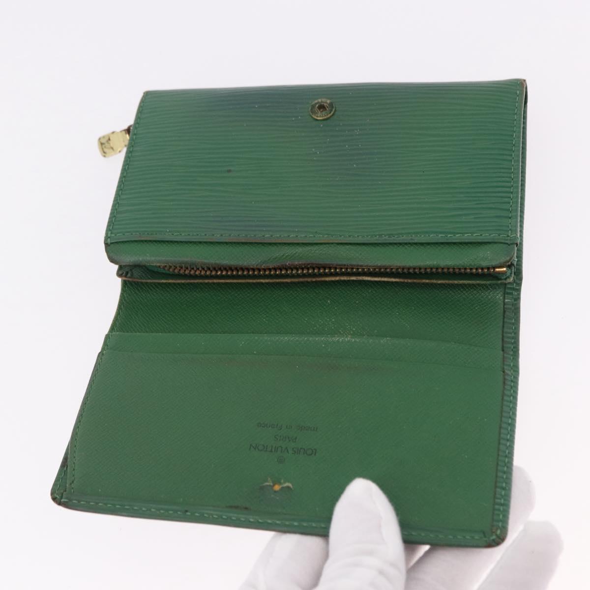 LOUIS VUITTON Epi Wallet 6 Set Black LV Auth BA14071