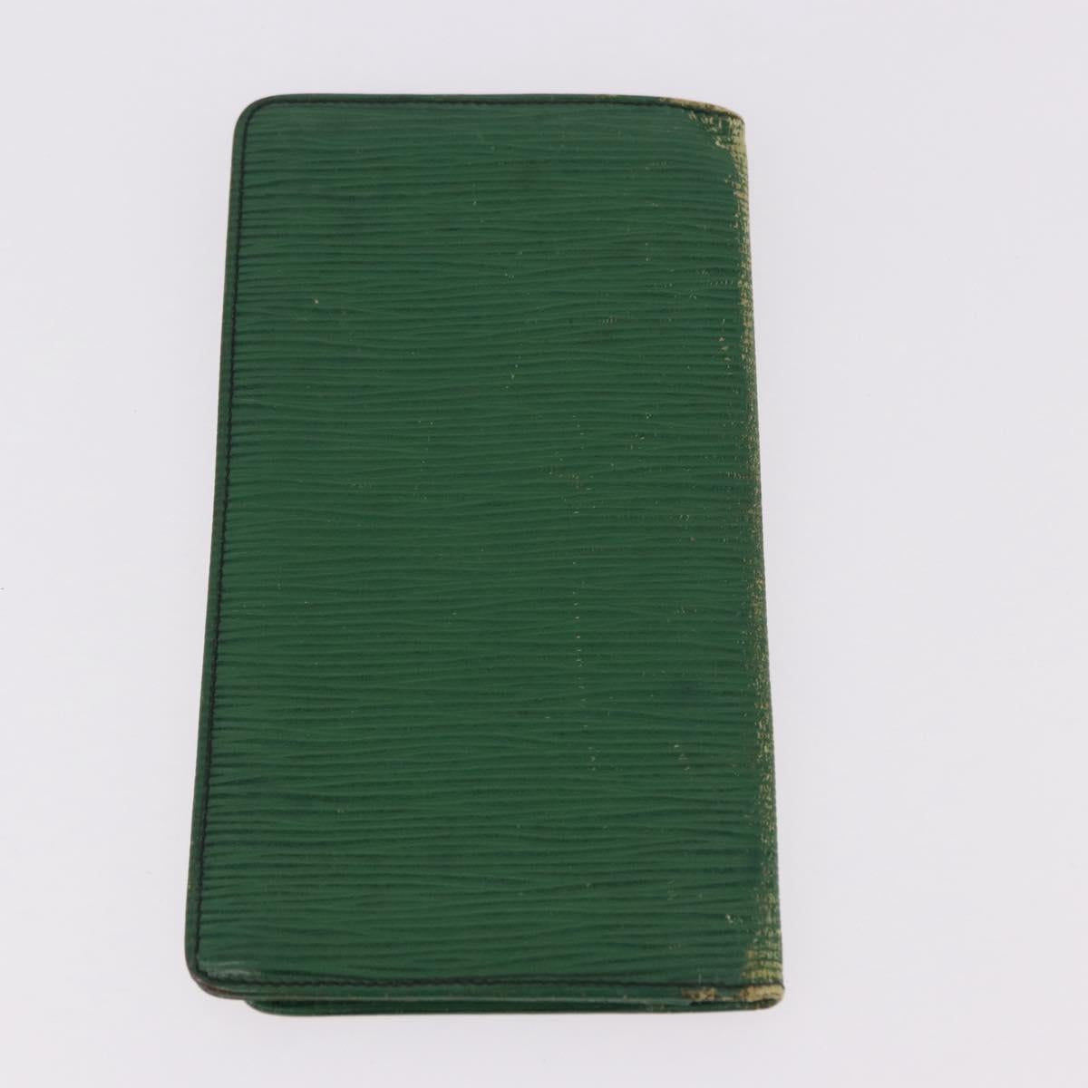 LOUIS VUITTON Epi Wallet 6 Set Black Blue Green LV Auth BA14072