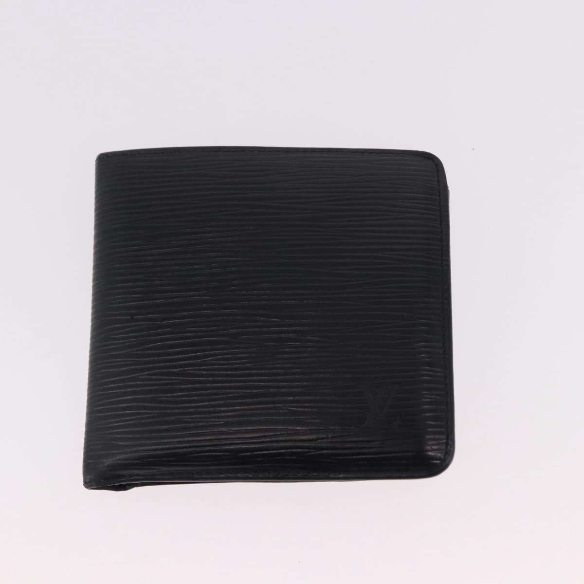 LOUIS VUITTON Epi Wallet 6 Set Black Blue Green LV Auth BA14072