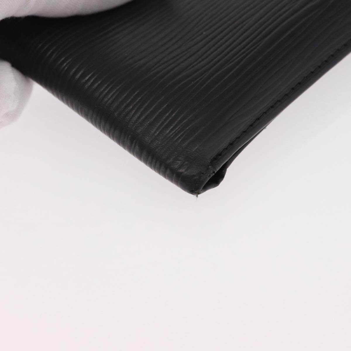 LOUIS VUITTON Epi Wallet 6 Set Black Blue Green LV Auth BA14072