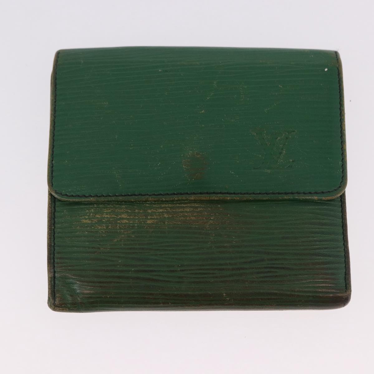 LOUIS VUITTON Epi Wallet 6 Set Black Blue Green LV Auth BA14072