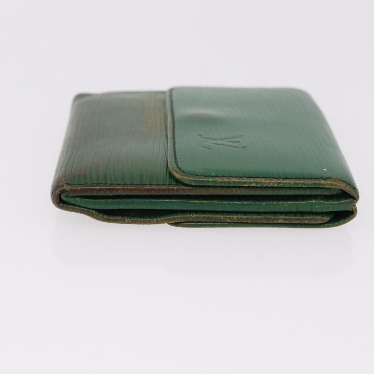 LOUIS VUITTON Epi Wallet 6 Set Black Blue Green LV Auth BA14072