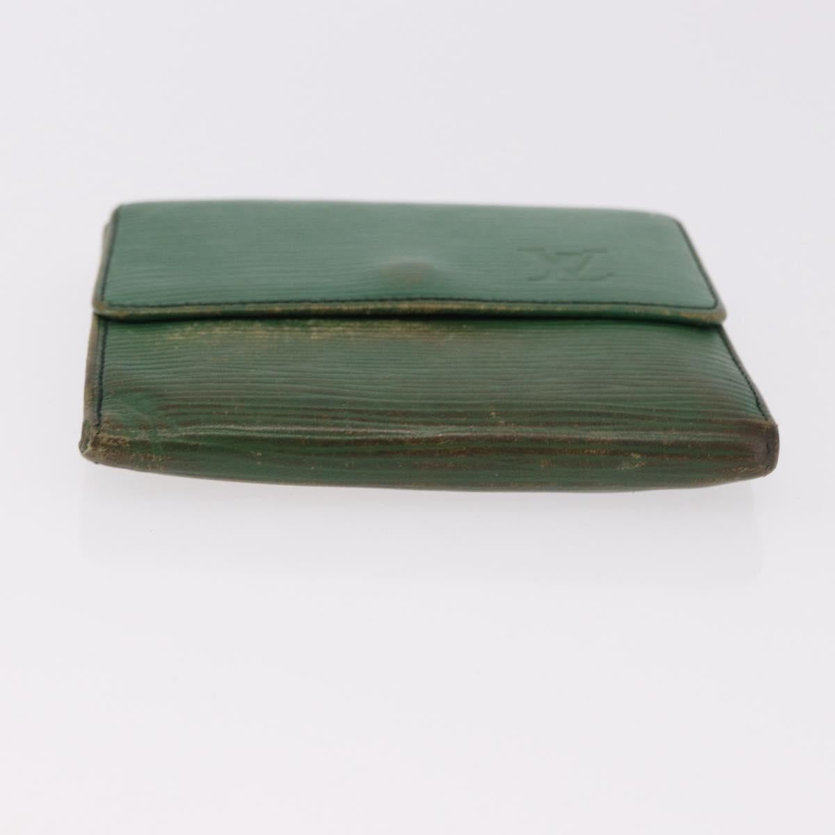 LOUIS VUITTON Epi Wallet 6 Set Black Blue Green LV Auth BA14072